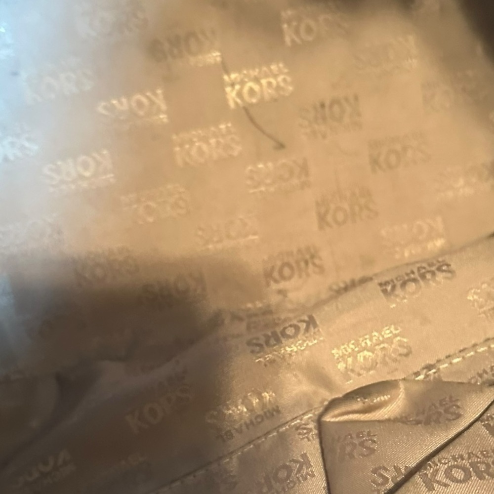 Michael Kors Blue and Tan Tote Bag with Signature Charm - Picture 13 of 13